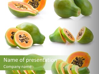 Fruit Sweet Papaya PowerPoint Template