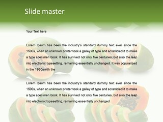 Fruit Sweet Papaya PowerPoint Template