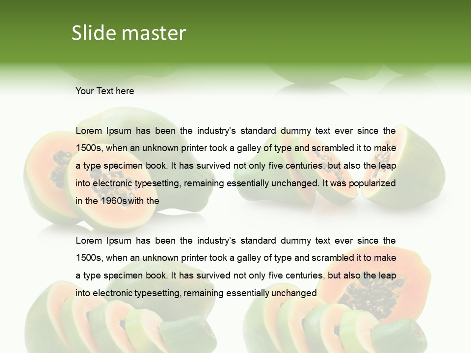 Fruit Sweet Papaya PowerPoint Template
