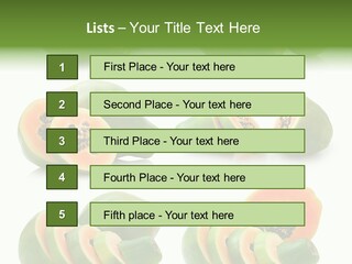 Fruit Sweet Papaya PowerPoint Template