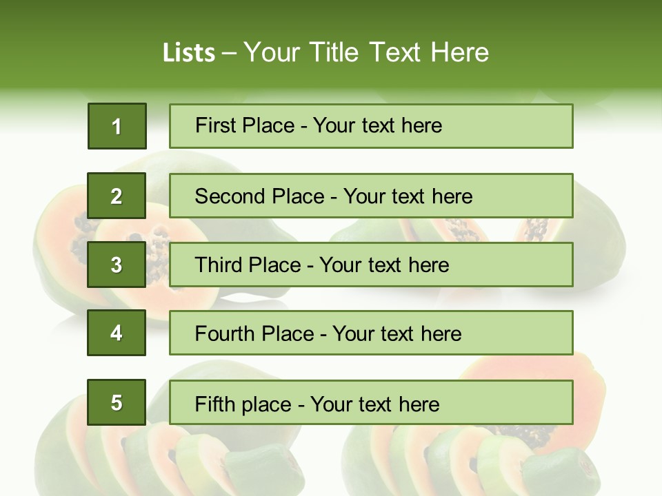 Fruit Sweet Papaya PowerPoint Template