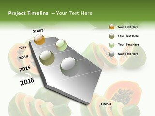 Fruit Sweet Papaya PowerPoint Template
