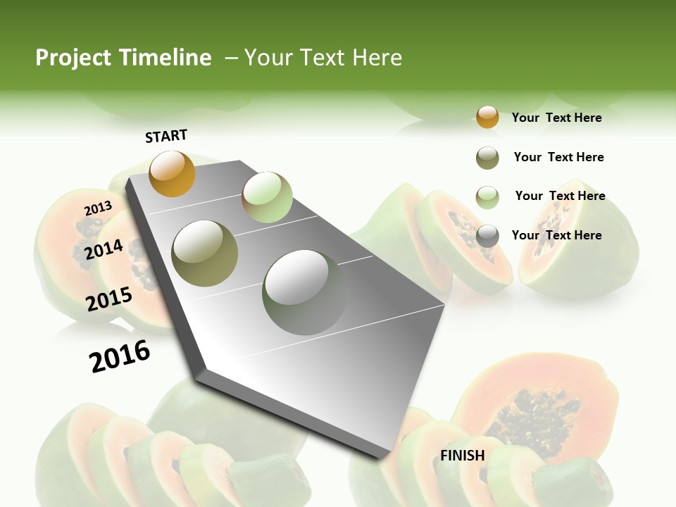 Fruit Sweet Papaya PowerPoint Template
