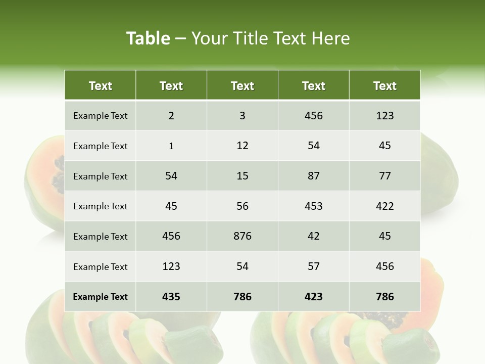 Fruit Sweet Papaya PowerPoint Template