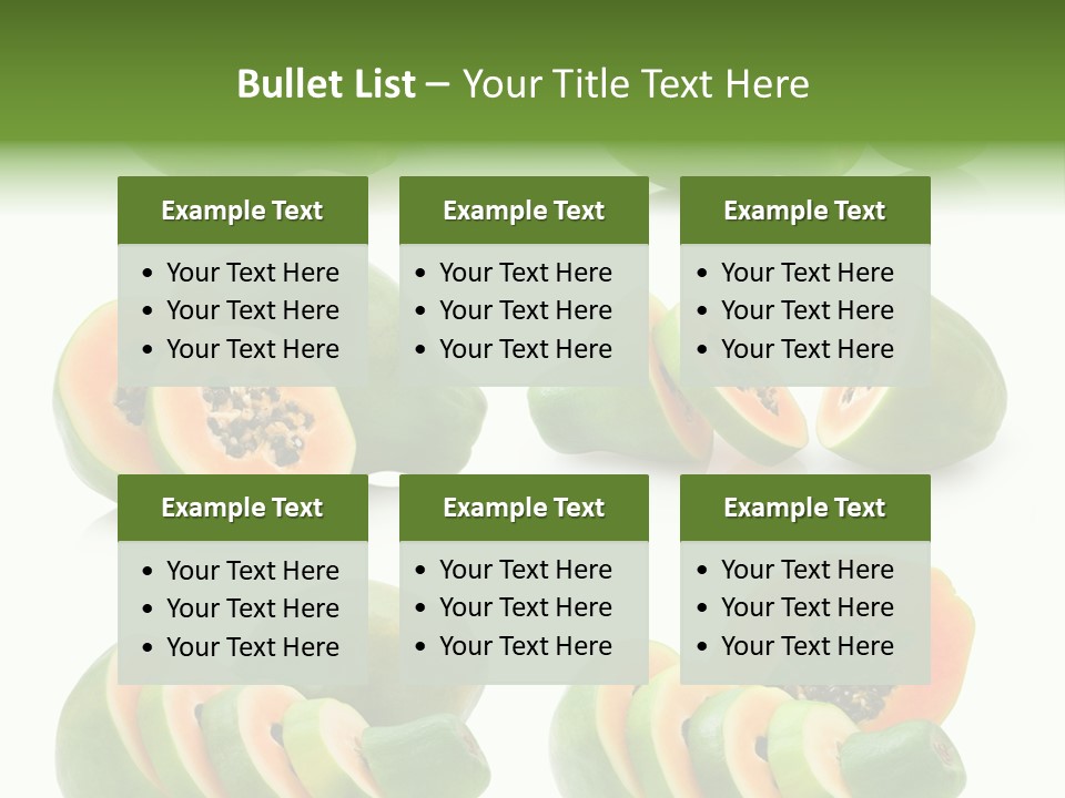 Fruit Sweet Papaya PowerPoint Template