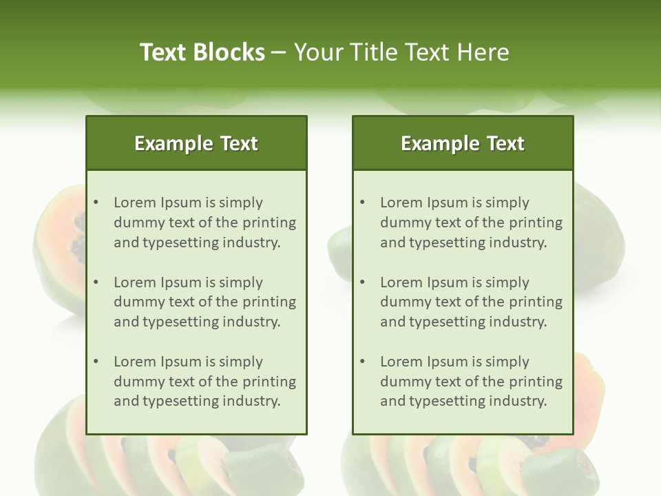 Fruit Sweet Papaya PowerPoint Template