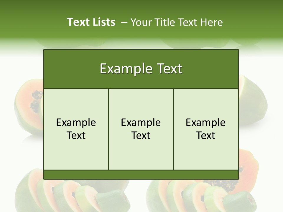 Fruit Sweet Papaya PowerPoint Template