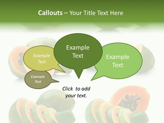 Fruit Sweet Papaya PowerPoint Template