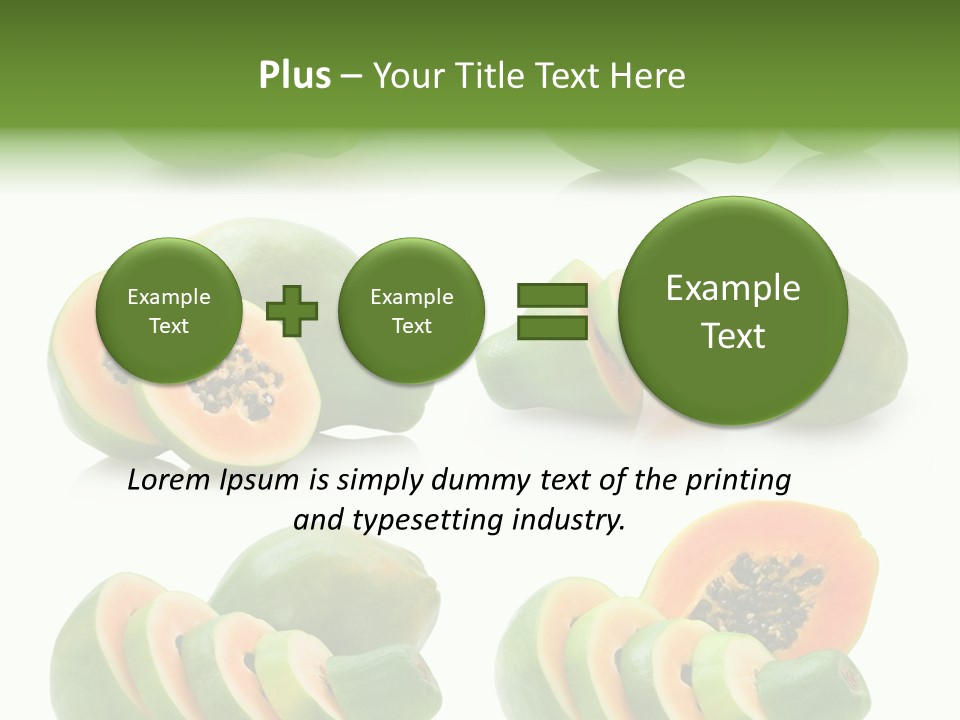 Fruit Sweet Papaya PowerPoint Template