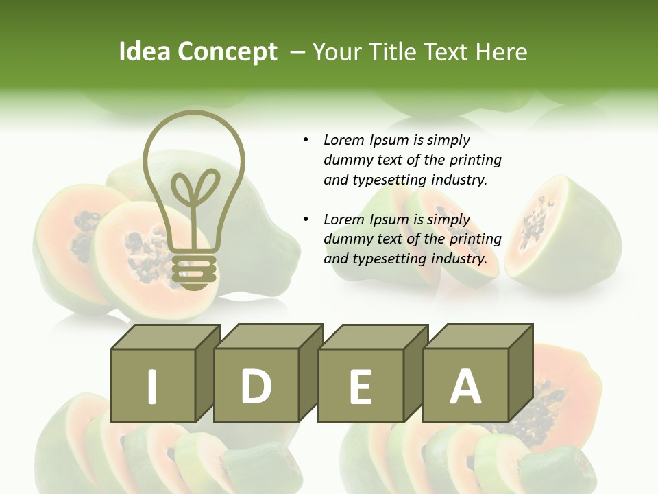 Fruit Sweet Papaya PowerPoint Template