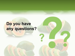 Fruit Sweet Papaya PowerPoint Template