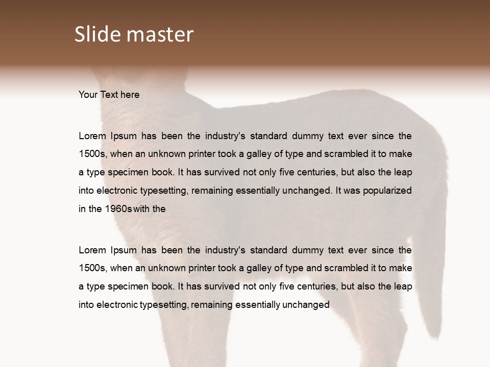 Looking Lynx Cat Ears PowerPoint Template