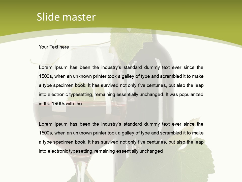 Green Alcohol Vine PowerPoint Template