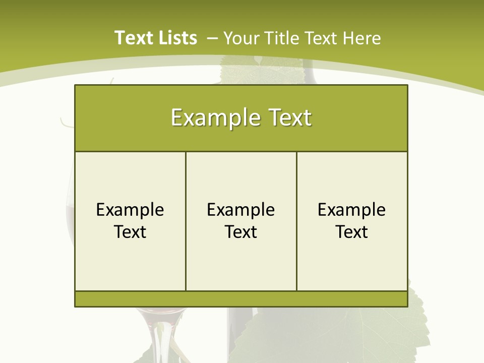 Green Alcohol Vine PowerPoint Template