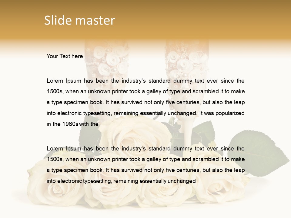 Wedding Closeup Wine PowerPoint Template
