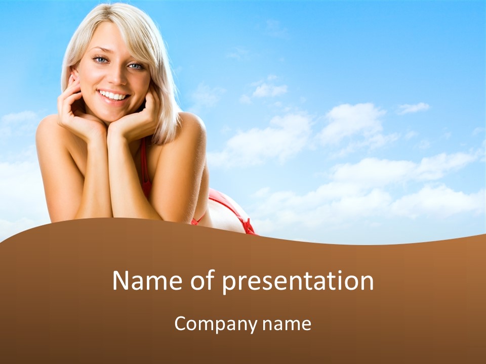 Beach Lying Lovely PowerPoint Template