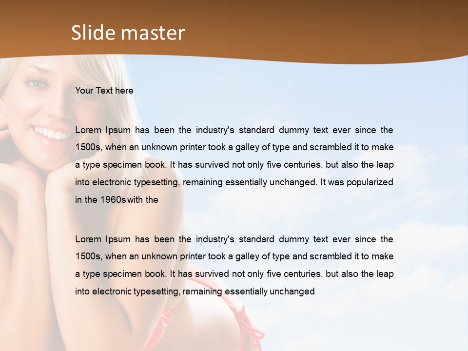 Beach Lying Lovely PowerPoint Template