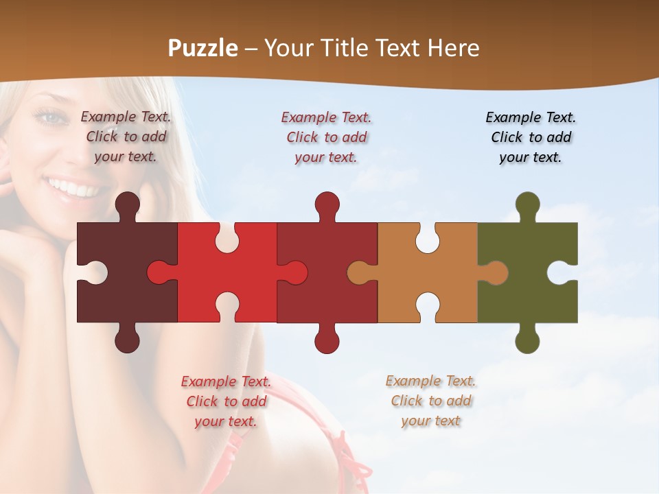 Beach Lying Lovely PowerPoint Template