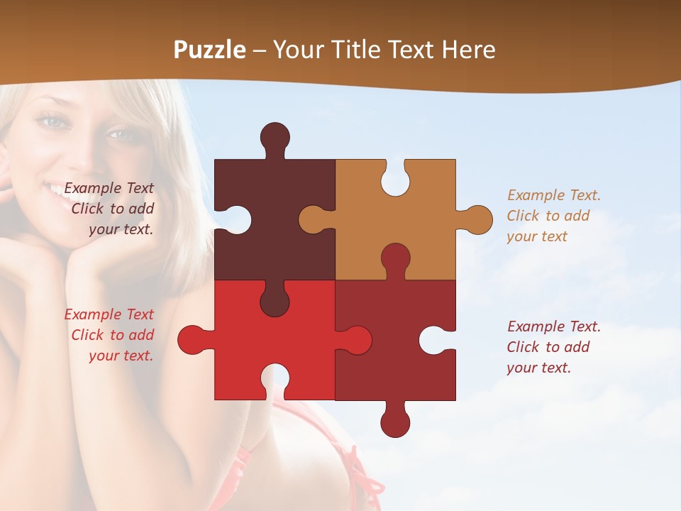 Beach Lying Lovely PowerPoint Template