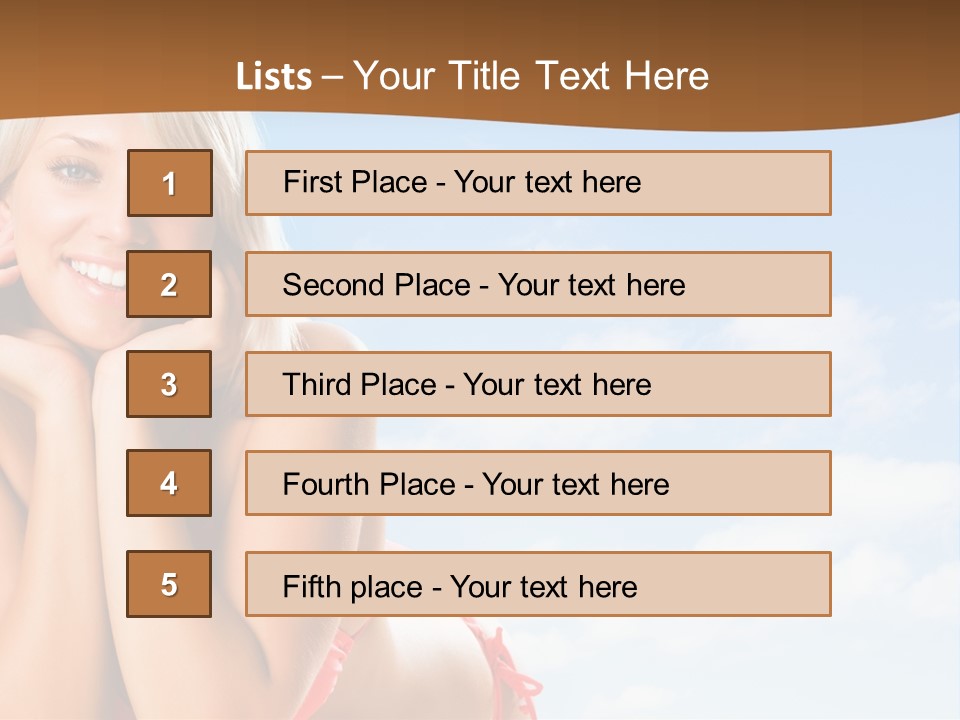 Beach Lying Lovely PowerPoint Template