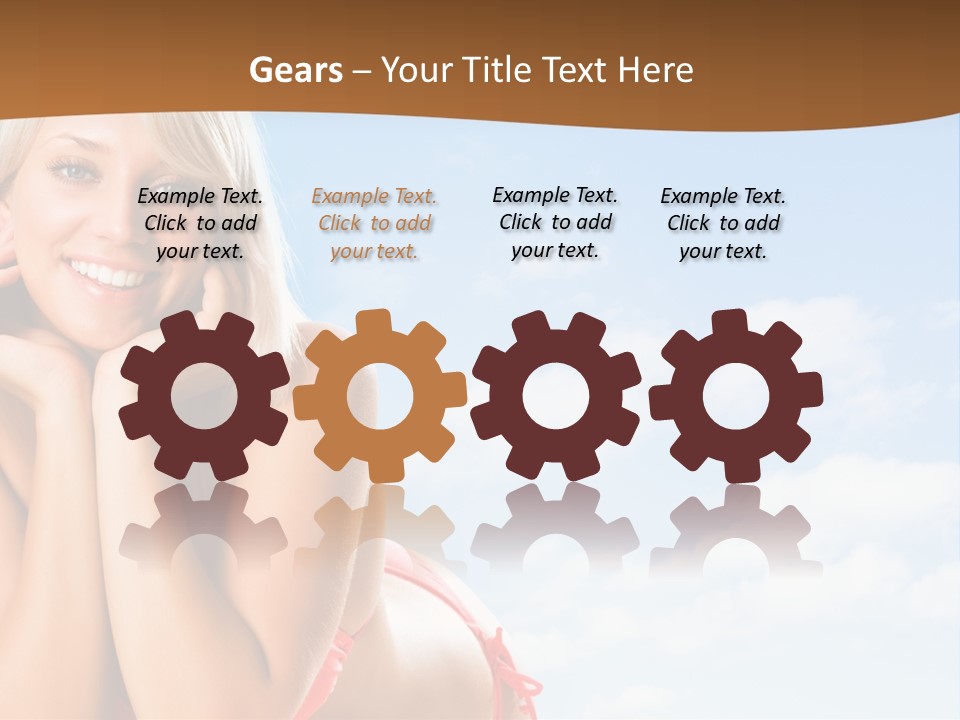 Beach Lying Lovely PowerPoint Template