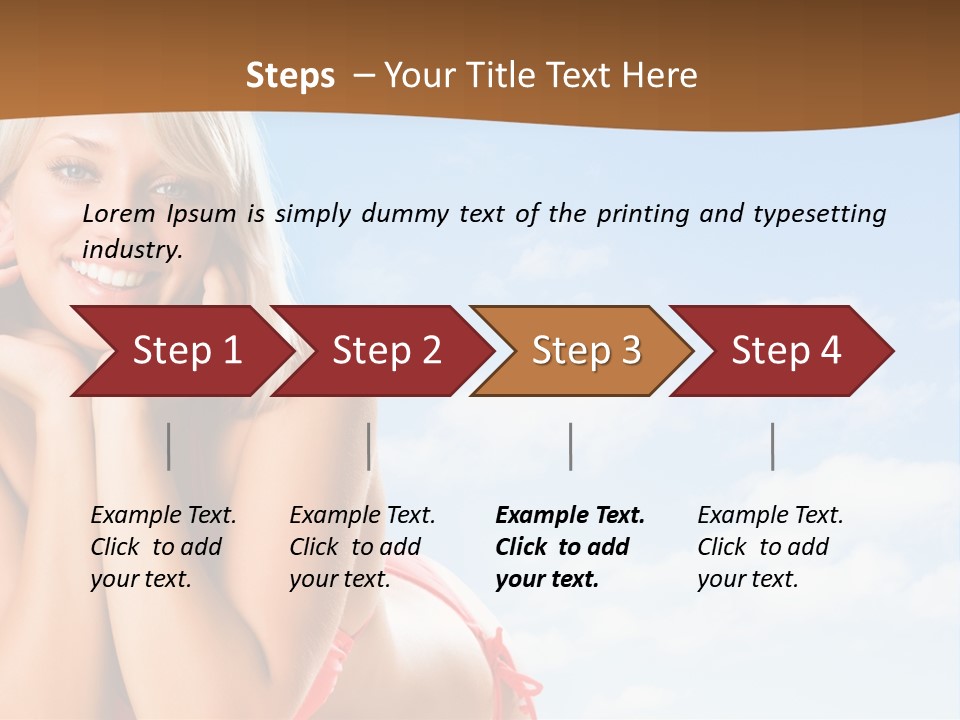 Beach Lying Lovely PowerPoint Template