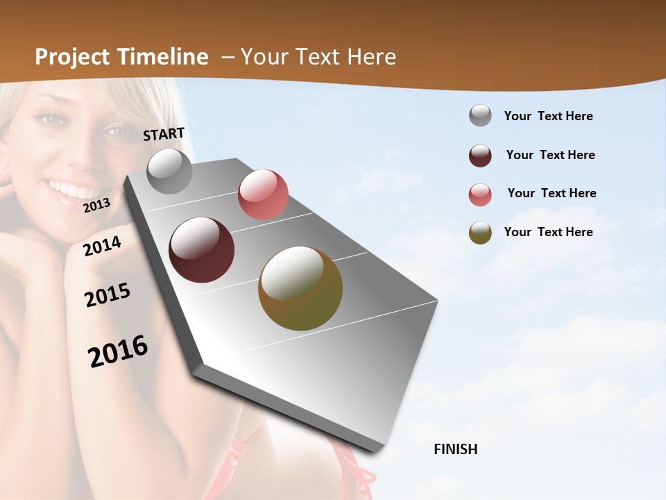 Beach Lying Lovely PowerPoint Template