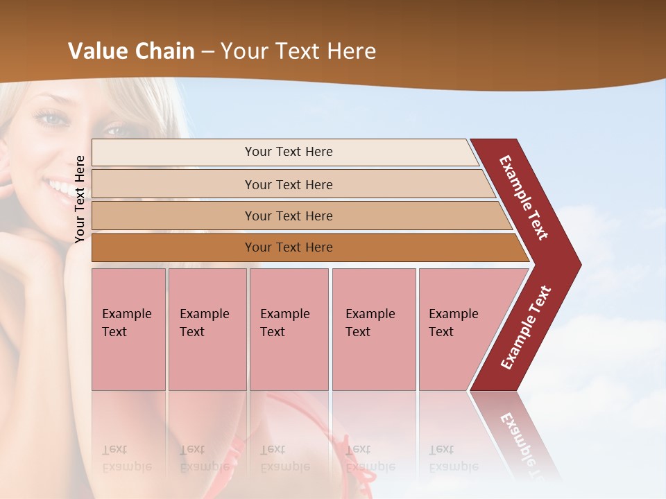 Beach Lying Lovely PowerPoint Template