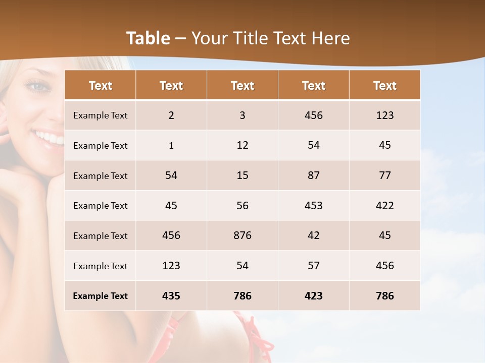 Beach Lying Lovely PowerPoint Template