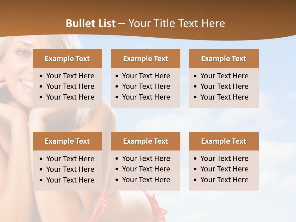 Beach Lying Lovely PowerPoint Template