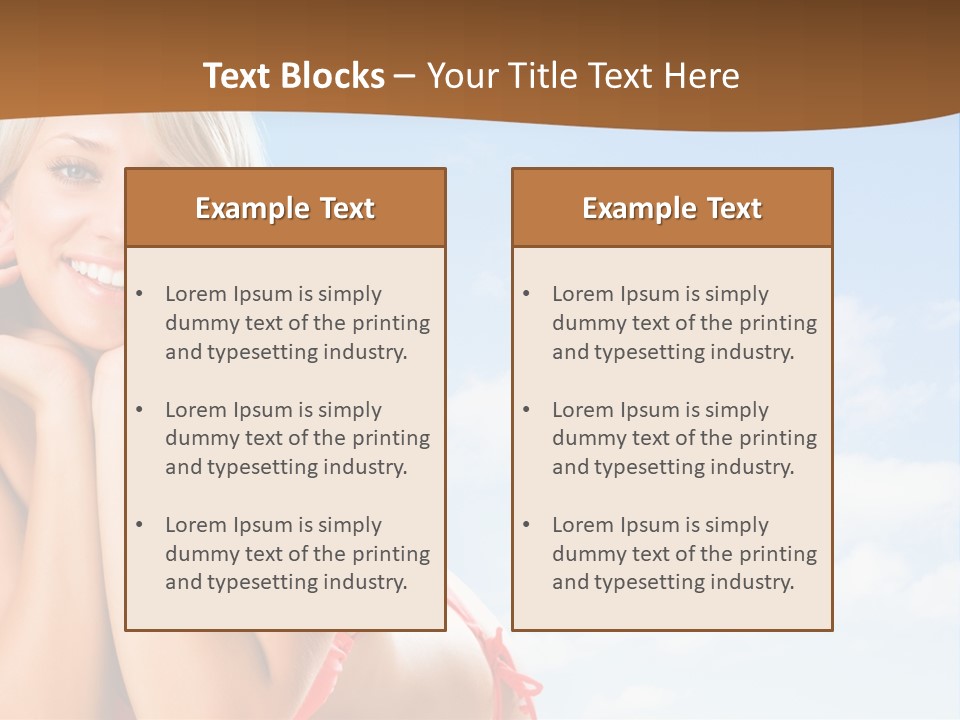 Beach Lying Lovely PowerPoint Template