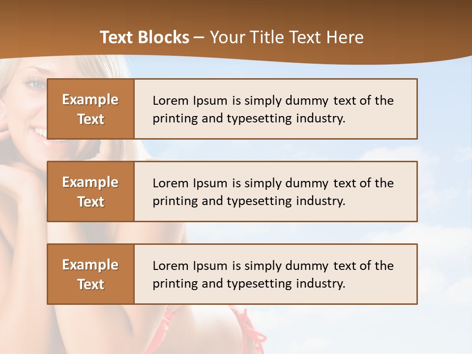 Beach Lying Lovely PowerPoint Template