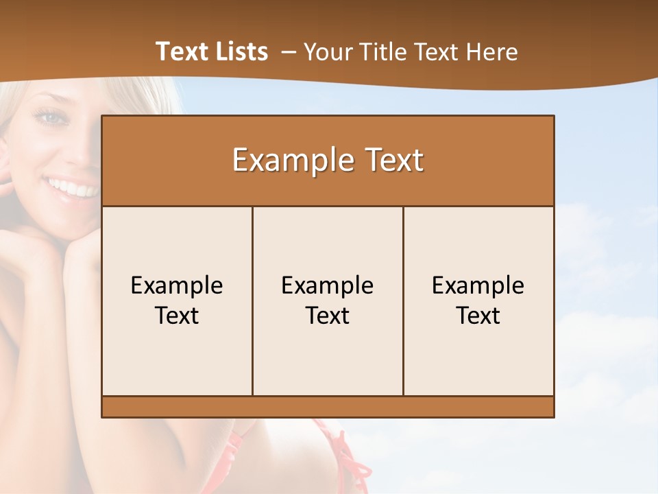 Beach Lying Lovely PowerPoint Template