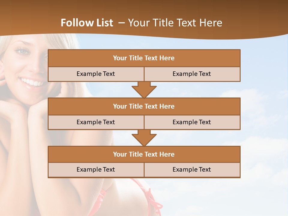 Beach Lying Lovely PowerPoint Template