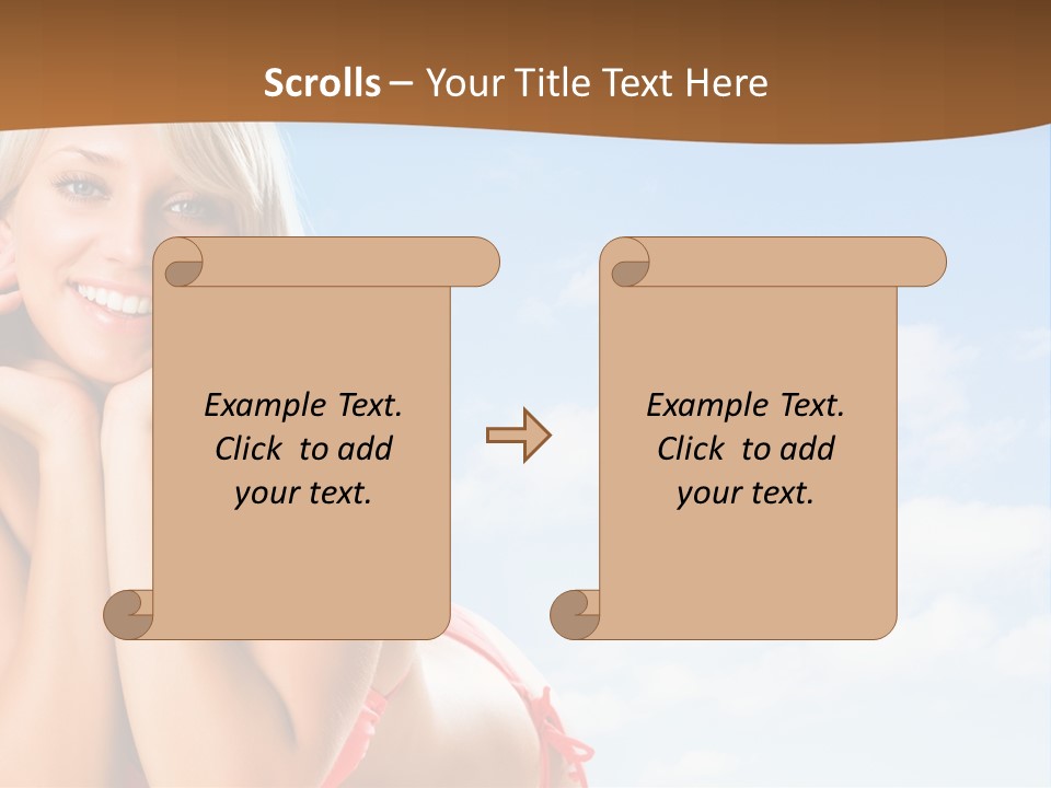 Beach Lying Lovely PowerPoint Template