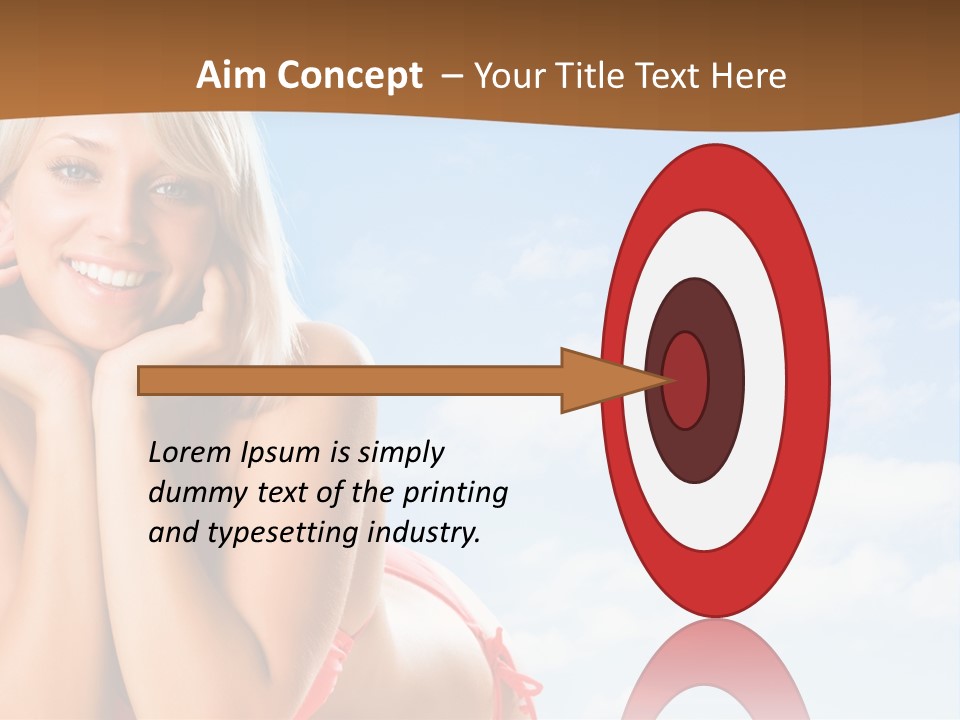 Beach Lying Lovely PowerPoint Template