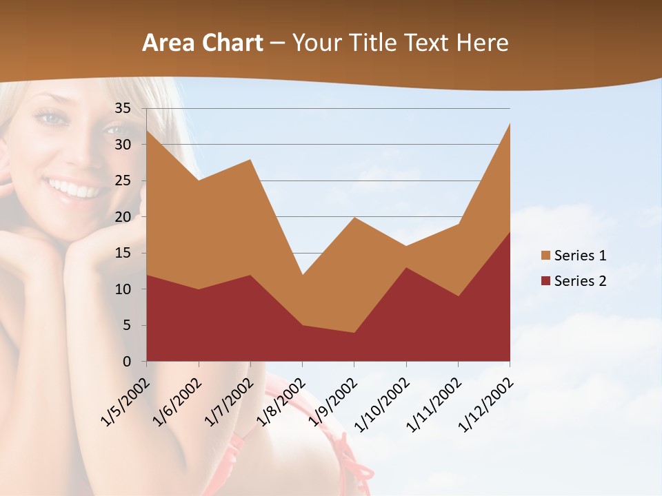 Beach Lying Lovely PowerPoint Template