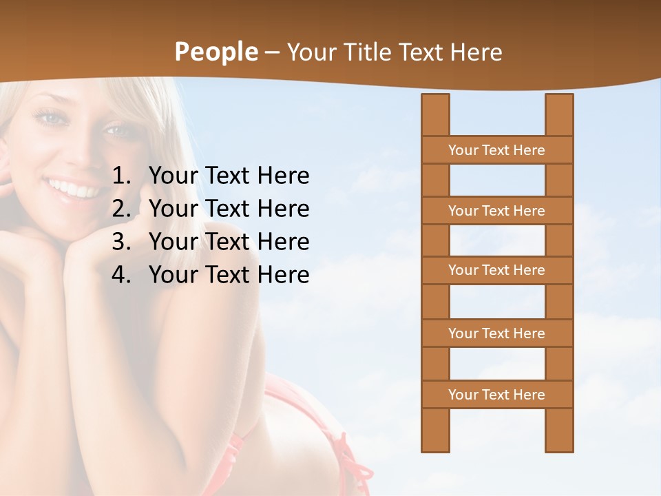 Beach Lying Lovely PowerPoint Template