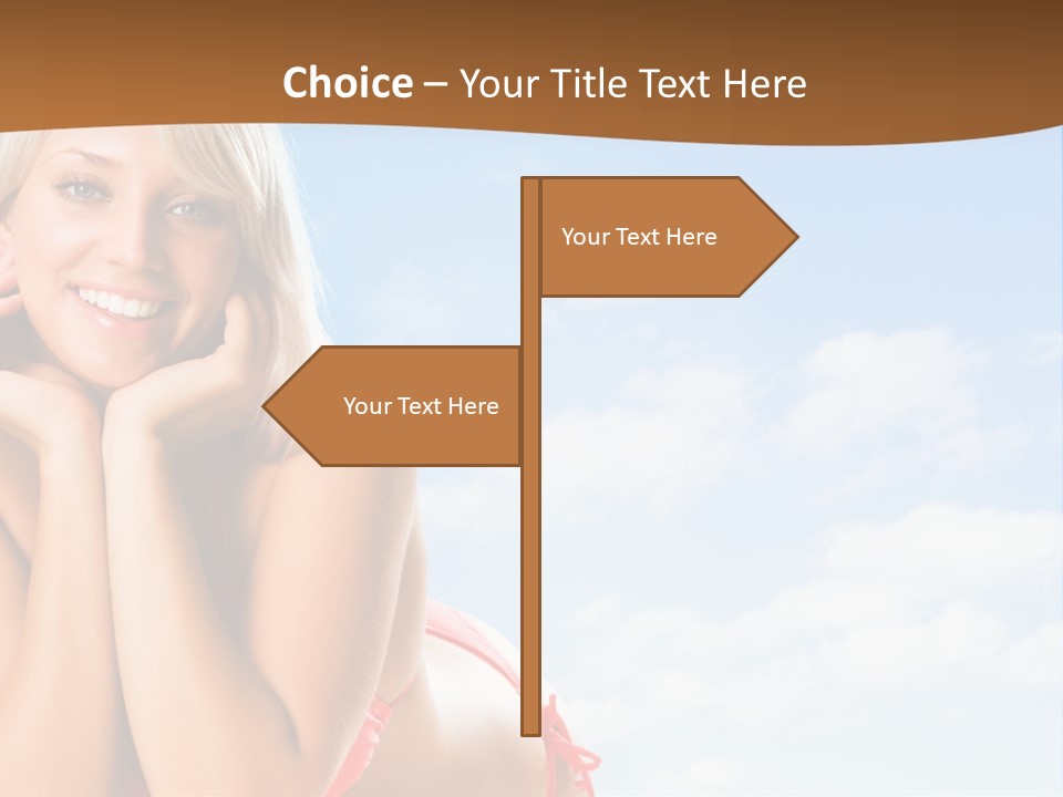 Beach Lying Lovely PowerPoint Template