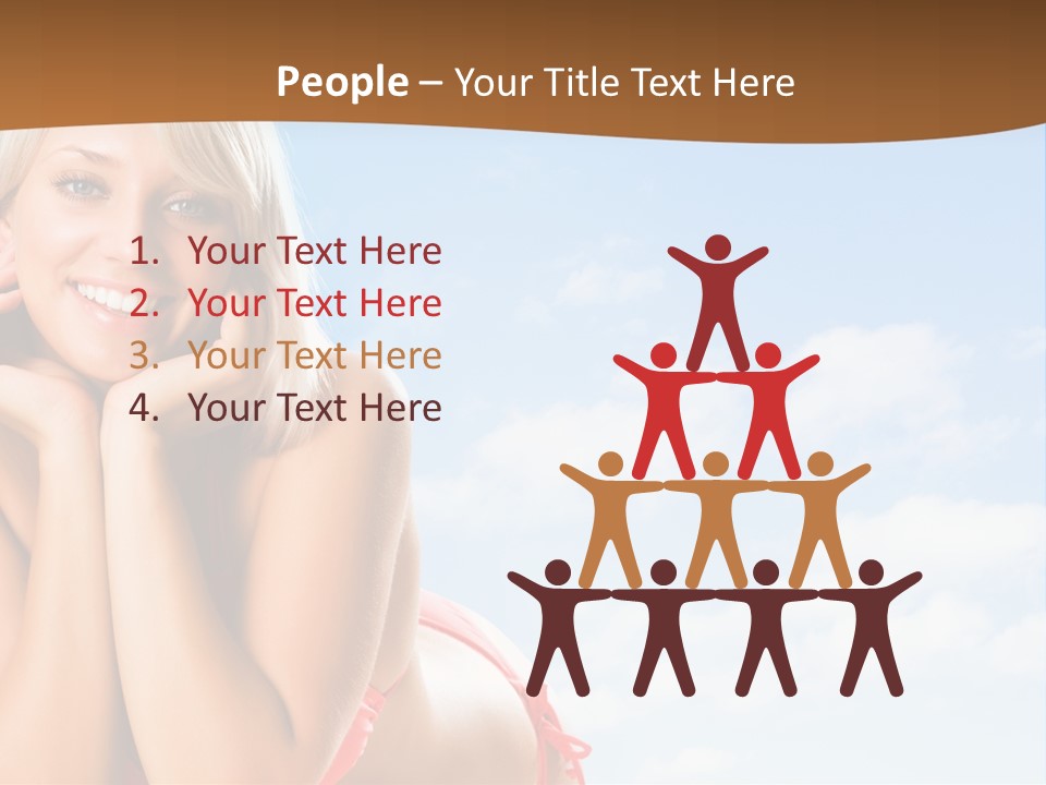 Beach Lying Lovely PowerPoint Template