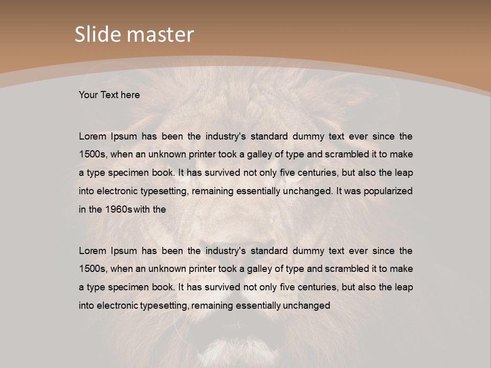 Wild Furry Closeup PowerPoint Template
