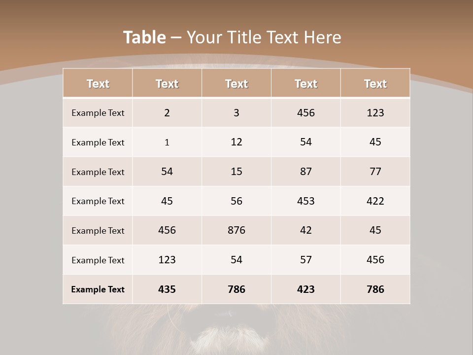 Wild Furry Closeup PowerPoint Template
