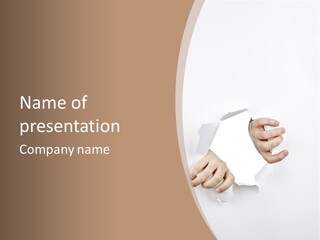 Sheet Background Hands PowerPoint Template