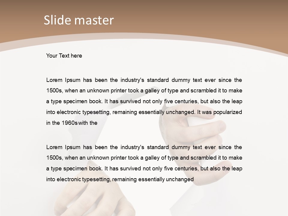 Sheet Background Hands PowerPoint Template