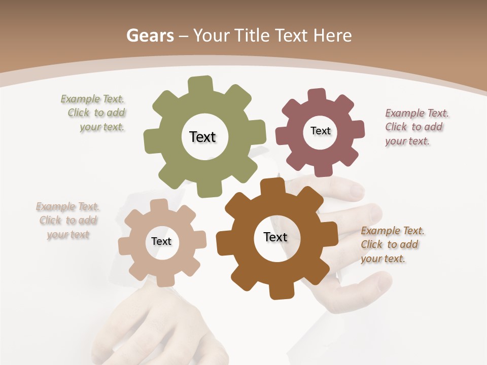 Sheet Background Hands PowerPoint Template