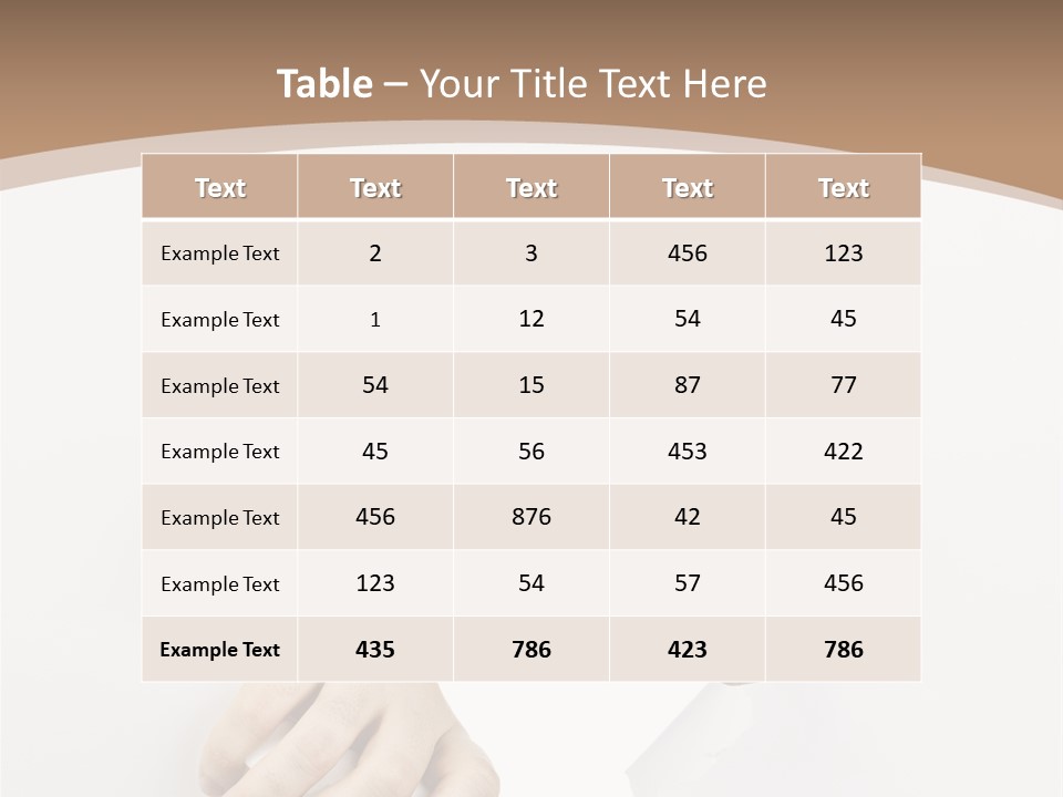 Sheet Background Hands PowerPoint Template