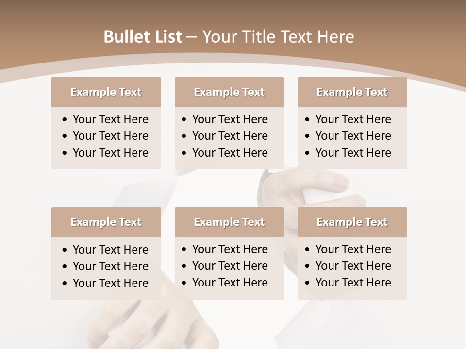 Sheet Background Hands PowerPoint Template