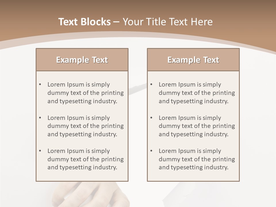Sheet Background Hands PowerPoint Template