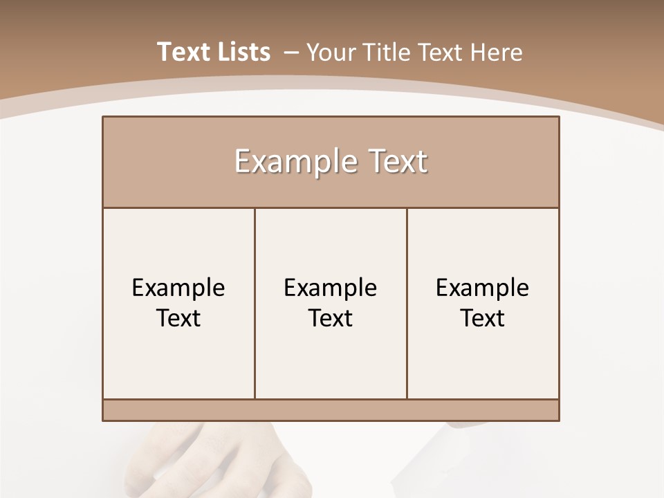 Sheet Background Hands PowerPoint Template