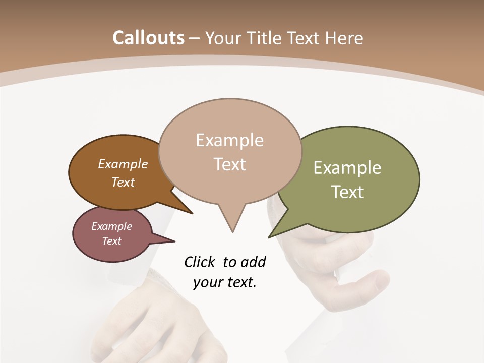 Sheet Background Hands PowerPoint Template